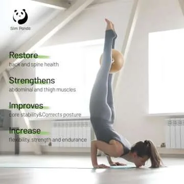 Slim Panda Pilates Ball - Versatile 9 Inch Mini Exercise Ball for Yoga, Pilates, and Physical Therap...