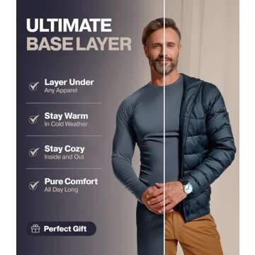 Thermajohn Long Johns Thermal Underwear for Men Fleece Lined Base Layer Set for Cold Weather (Small, Black)