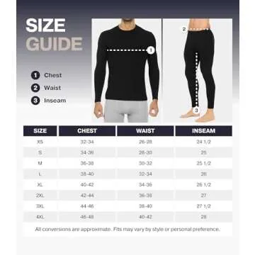 Thermajohn Long Johns Thermal Underwear for Men Fleece Lined Base Layer Set for Cold Weather (Small, Black)