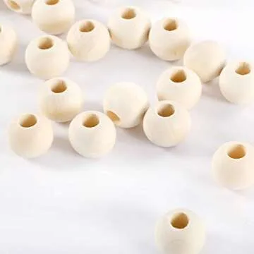 380pcs Natural Wooden Beads for Crafting and Jewelry Making