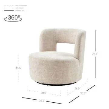 npd furniture and more Jazzlyn Fabric Swivel Accent Chair