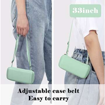 ESUFEIR Mini Travel Sun Umbrella for Purse With Case,Small Compact UV Umbrella Protection Sun,Lightweight Portable Parasol Windproof for Women Men Kids (Green)