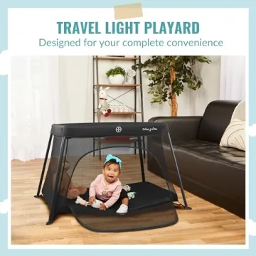Dream On Me Travel Light Play Yard with Mesh Door Convenience