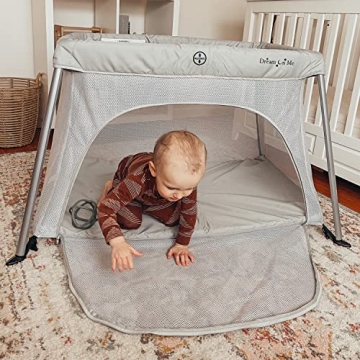 Dream On Me Travel Light Play Yard with Mesh Door Convenience