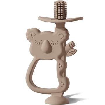 Moonkie Baby Toy Bundle | Stacking Cups & Rings + Koala Silicone Teether | 3-in-1 Educational & Teet...