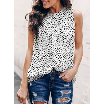 Dokotoo Womens Ladies Elegant Summer Casual Sleeveless Shirts Halter Neck Cami Shirt Fashion Ruffled...