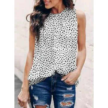 Dokotoo Womens Ladies Elegant Summer Casual Sleeveless Shirts Halter Neck Cami Shirt Fashion Ruffled...