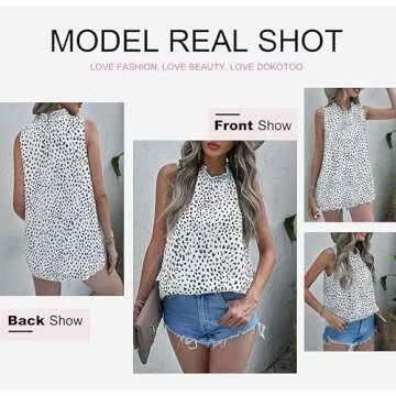 Elegant Leopard Print Ruffled Neckline Vest for Women