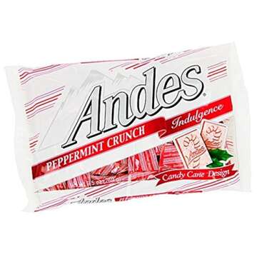 Andes Peppermint Crunch Chocolate Mints Festive Christmas Candy, Pack of 3, 9.5 oz