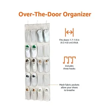 Amazon Basics 20 Pocket Over-the-Door Shoe Organizer