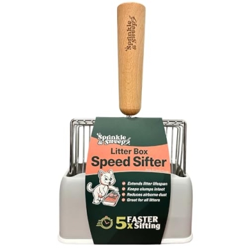 Efficient Cat Litter Scoop with Beech Wood Handle