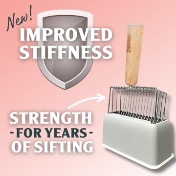 Efficient Cat Litter Scoop with Beech Wood Handle