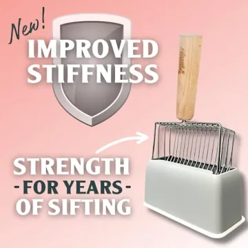 Efficient Cat Litter Scoop with Beech Wood Handle