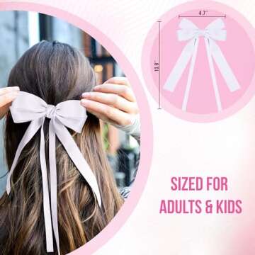 Stylish Satin Bow Clip Set for Women & Girls