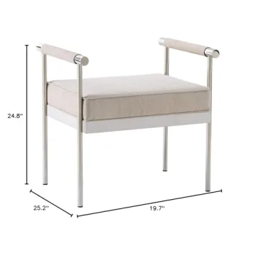 TOV Furniture Diva Velvet Upholstered Bench - Modern Elegance