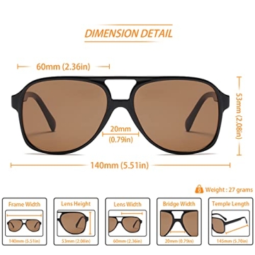 Retro 70s Sunglasses with UV Protection - Stylish & Durable