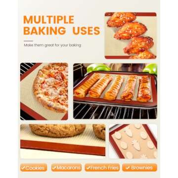 Reusable Silicone Baking Mats for Effortless Baking