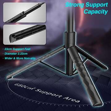 68" Selfie Stick with Remote - Portable Tripod for iPhone with Fill Light, Lightweight Bluetooth Extendable Phone Tripod Stand Compatible with 4"-7" iPhone Android for Travel Video