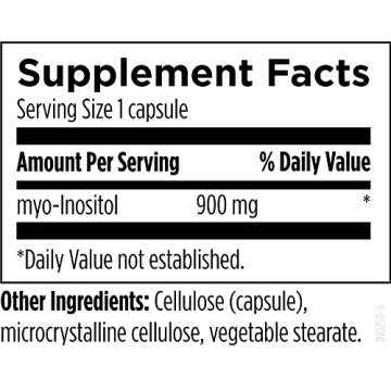 Designs for Health Inositol Capsules - 900mg per Capsule Inositol Dietary Supplement for Female Hormone Support, Relaxation & Liver Health Support - Brain Support Supplement (120 Capsules)