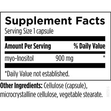 Designs for Health Inositol Capsules - 900mg per Capsule Inositol Dietary Supplement for Female Hormone Support, Relaxation & Liver Health Support - Brain Support Supplement (120 Capsules)