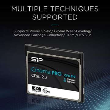 256GB CFast2.0 CinemaPro Memory Card for 4K Projects