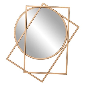 Elegant Gold Layered Geometric Wall Mirror
