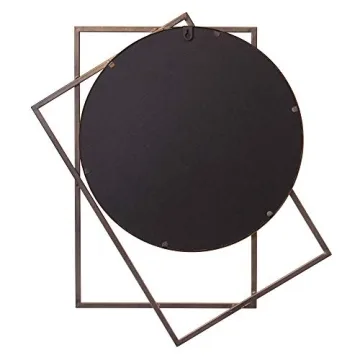 Elegant Gold Layered Geometric Wall Mirror