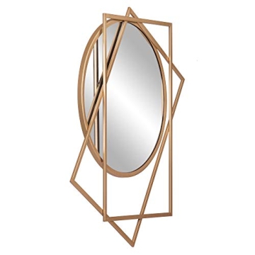 Elegant Gold Layered Geometric Wall Mirror