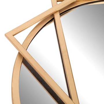 Elegant Gold Layered Geometric Wall Mirror