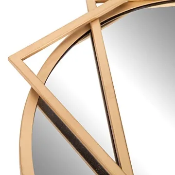 Elegant Gold Layered Geometric Wall Mirror