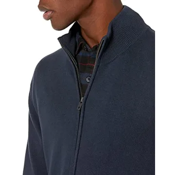 Amazon Essentials Men's Full-Zip Cotton Sweater for Style