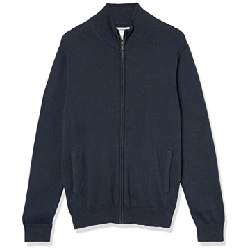 Amazon Essentials Men's Full-Zip Cotton Sweater for Style