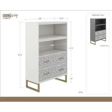 Scarlett Bookcase with Drawers - Stylish Storage Solution