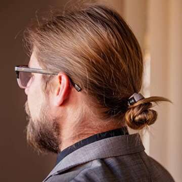 Hair Ties For Guys | Superior, No-Rip, No-Slip Hair Ties for All Hair Types (The Grey Ties)