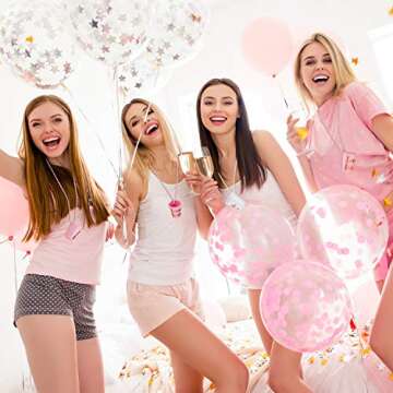 Maitys 12-Piece Bridal Shot Glass Necklace Set for Parties