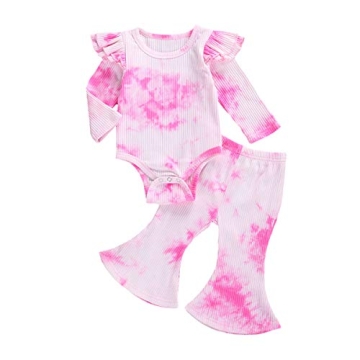 Seyurigaoka Baby Girls Ribbed Outfit Set for Fall