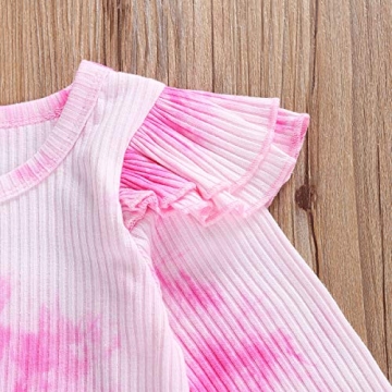 Seyurigaoka Baby Girls Ribbed Outfit Set for Fall
