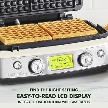 GreenPan Elite Belgian & Classic Waffle Maker Perfect for All