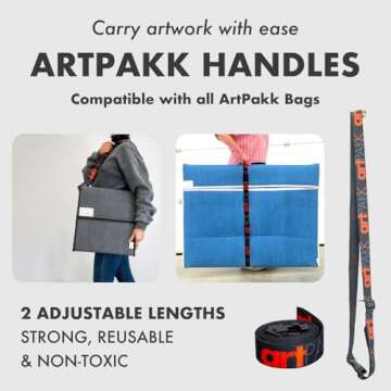 ARTPAKK Art Bags (AP06-44 1/2" x 44 1/2") - Strong • Shock-Absorbent • Reusable • Non-Toxic • Waterproof • Acid-Free Lining - Long-Term Art Storage + Art Shipping + Protection Solution