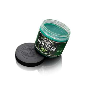 INK-EEZE Green Tattoo Ointment for Artists and Aftercare, Essential Oils, Vegan, Cruelty Free, Made in USA, Lavender, 16oz