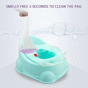 Potty Liners Disposable, Travel Potty Chair Liners with Drawstring Universal Training Toilet Seat Potty Bags Cleaning Bag for Kids Toddlers