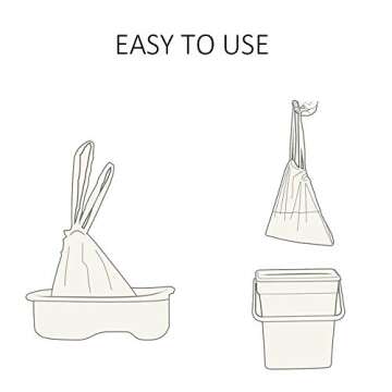 Potty Liners Disposable, Travel Potty Chair Liners with Drawstring Universal Training Toilet Seat Potty Bags Cleaning Bag for Kids Toddlers