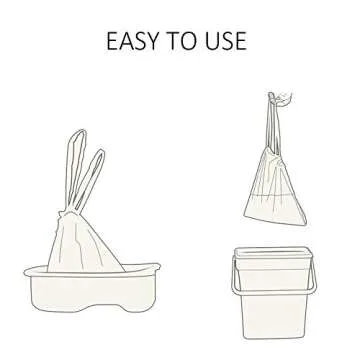 Potty Liners Disposable, Travel Potty Chair Liners with Drawstring Universal Training Toilet Seat Potty Bags Cleaning Bag for Kids Toddlers