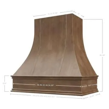 Riley & Higgs Curved Front Wooden Range Hood Cover