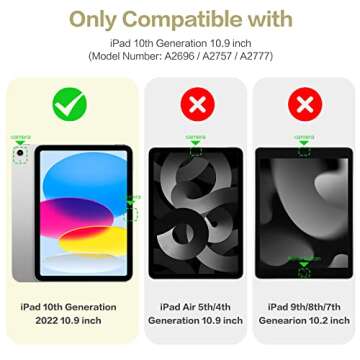 Wenlaty Compatible with iPad (A16) 11th Generation Case 11 Inch 2025, for iPad 10th Generation Case 10.9 Inch 2022 with Pencil Holder, Trifold Stand Protective Clear Back, Auto Wake/Sleep, Starlight