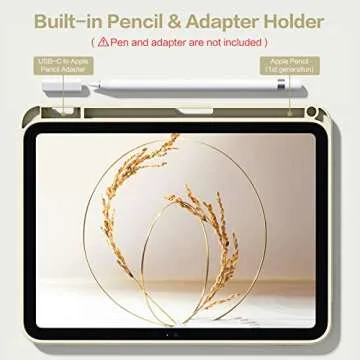 Wenlaty Compatible with iPad (A16) 11th Generation Case 11 Inch 2025, for iPad 10th Generation Case 10.9 Inch 2022 with Pencil Holder, Trifold Stand Protective Clear Back, Auto Wake/Sleep, Starlight