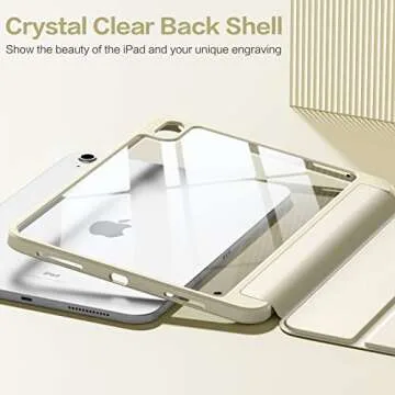 Wenlaty Compatible with iPad (A16) 11th Generation Case 11 Inch 2025, for iPad 10th Generation Case 10.9 Inch 2022 with Pencil Holder, Trifold Stand Protective Clear Back, Auto Wake/Sleep, Starlight