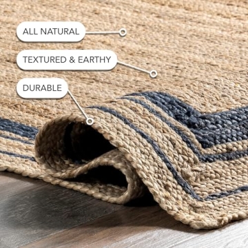 nuLOOM Rikki Coastal Braided Area Rug - Stylish & Durable