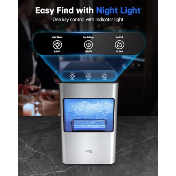 Portable Nugget Ice Maker - 37lbs/24H Soft Chewable Ice