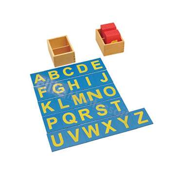 Elite Montessori Lower and Capital Case Sandpaper Letters with Boxes